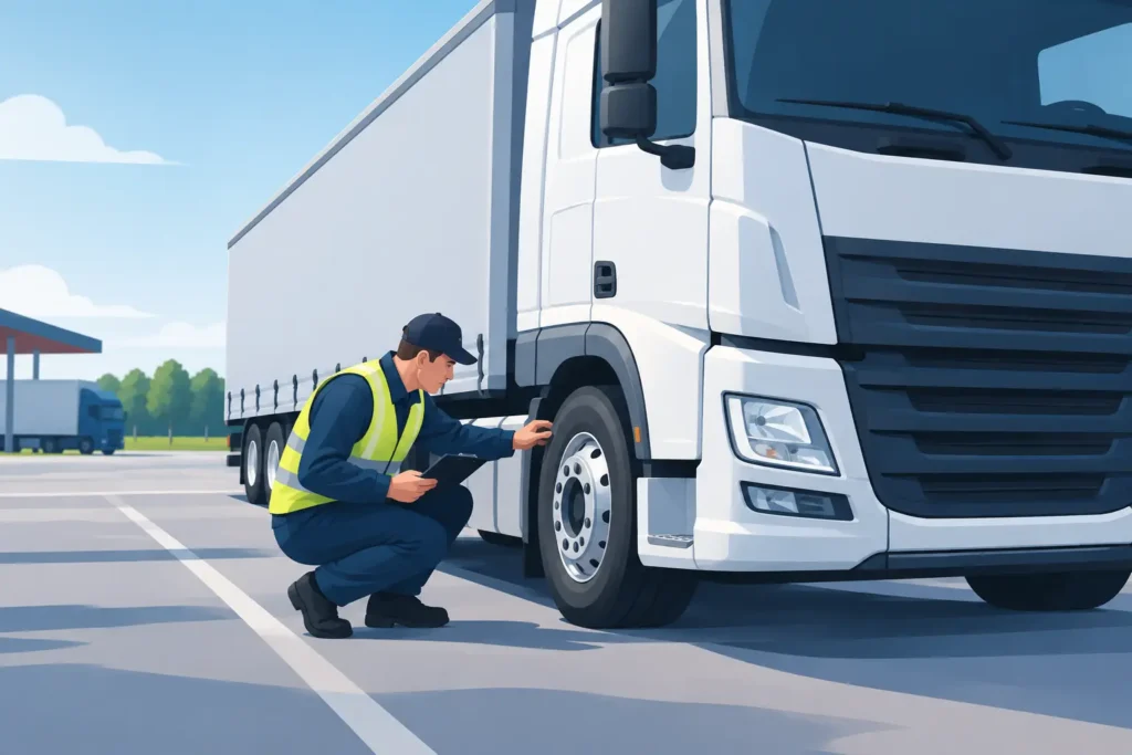 Abfahrtskontrolle LKW sicher durchführen