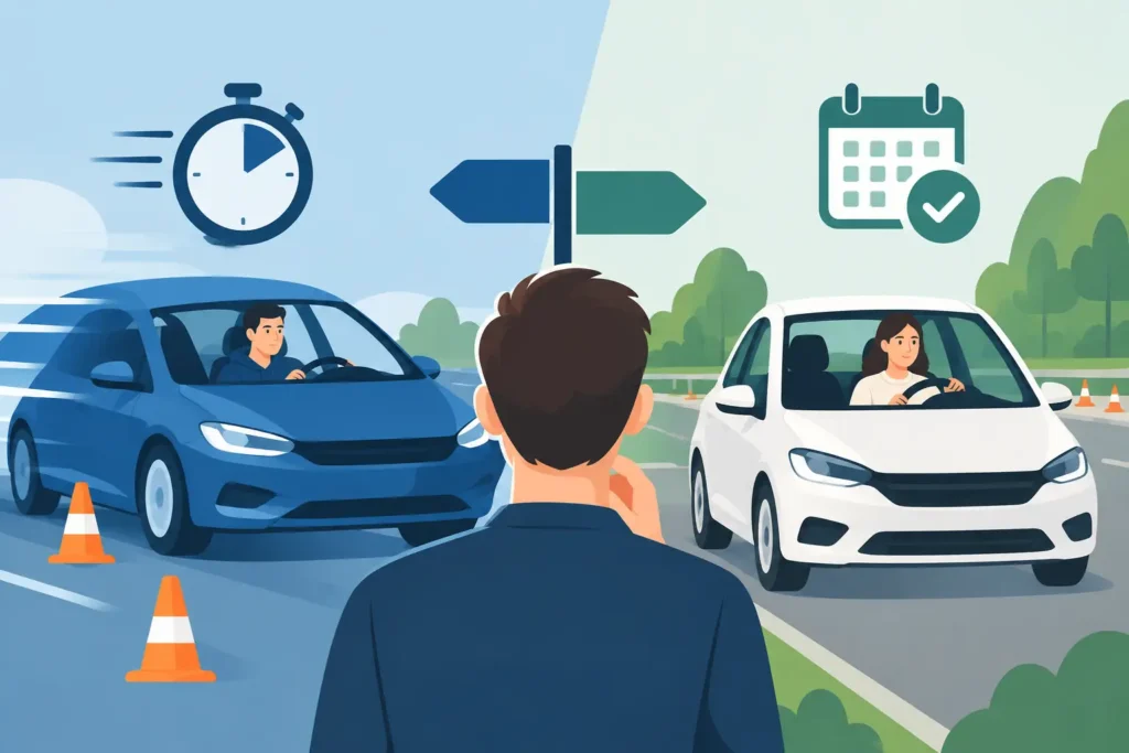 Intensivkurs versus reguläre Fahrschule - was passt?